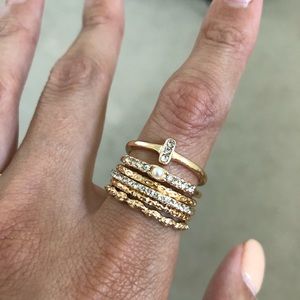 Set of 6 Gold Rings